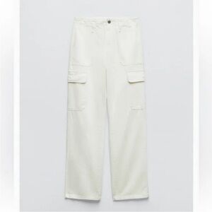 Zara White Cargo Pants